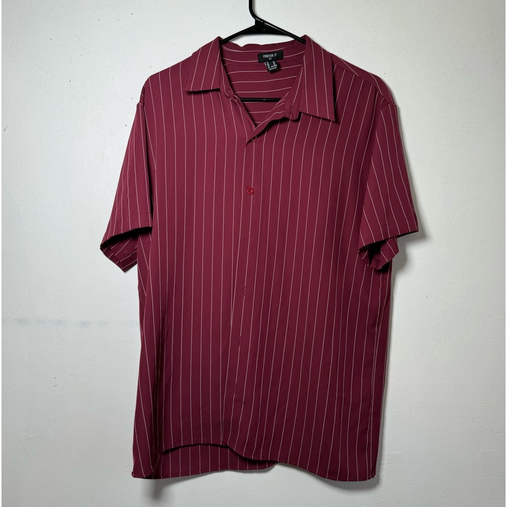 Red Striped Button Up